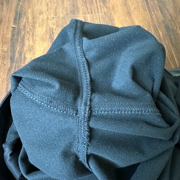 ABERCROMBIE & FITCH The 90s Straight Pants Black Vegan Leather Moto - Picture 7 of 13